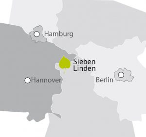 Karte von Sieben Linden auf der Deutschlandkarte