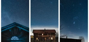 Der beeindruckende nächtliche Sternenhimmel über Sieben Linden mit Sicht auf die Milchstraße